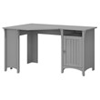 Bush Furniture Salinas 55W Corner Desk with Storage in Cape Cod Gray