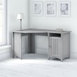 Bush Furniture Salinas 55W Corner Desk with Storage in Cape Cod Gray