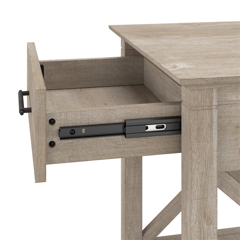 Key West Coffee Table with Storage in Washed Gray - Engineered Wood
