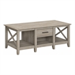 Key West Coffee Table with Storage in Washed Gray - Engineered Wood