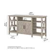 Bush Furniture Key West Tall TV Stand for 65 Inch TV in Washed Gray