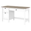 Mayfield 54W Computer Desk with Drawers in Shiplap Gray/White - Engineered Wood