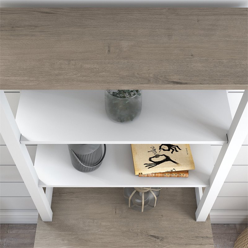 Mayfield Tall Hutch Organizer in Shiplap Gray / White - Engineered Wood