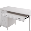 Bush Furniture Key West 54W Computer Desk with Storage in Pure White Oak