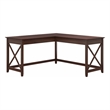 Bush Furniture Key West 60W L Shaped Desk in Bing Cherry
