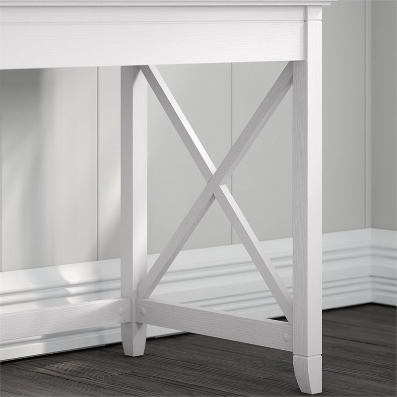 Bush Furniture Key West 48W Writing Desk with Lateral File Cabinet and Bookcase