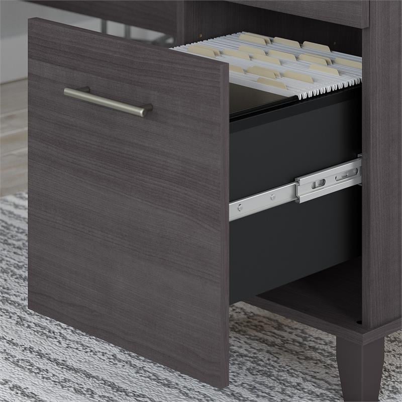 Somerset 72W L Shaped Desk with Hutch - Engineered Wood