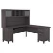 Somerset 72W L Shaped Desk with Hutch - Engineered Wood