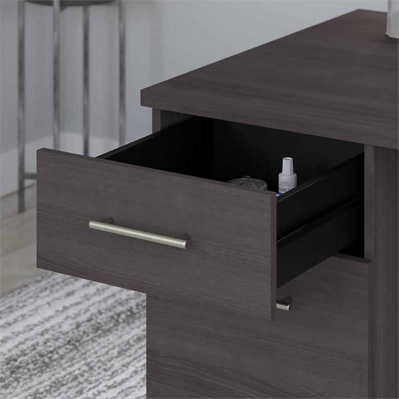 Somerset 72W Office Desk with Drawers and Hutch - Engineered Wood