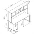 Somerset 72W Office Desk with Drawers and Hutch - Engineered Wood