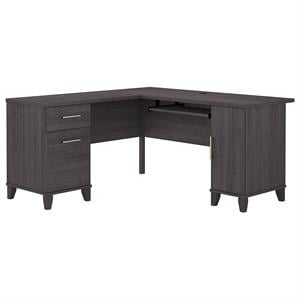 Somerset 60W L Shaped Desk with Storage - Engineered Wood