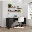 Somerset 72W Office Desk with Drawers in Storm Gray - Engineered Wood