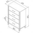 Bush Furniture Somerset Chest of Drawers in Ash Gray