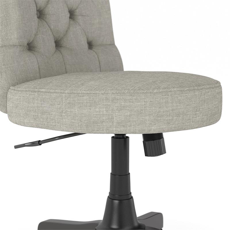 Bush Fairview Mid Back Fabric Office Chair with Adjustable Height in Light Gray