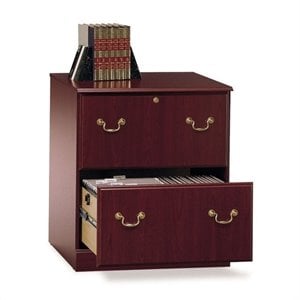 Bush Furniture Saratoga Lateral File Cabinet in Harvest Cherry