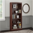 Bush Furniture Saratoga 5 Shelf Wood Bookcase in Harvest Cherry