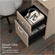 Cabot 60W L Shaped Computer Desk with Storage in Ash Gray - Engineered Wood