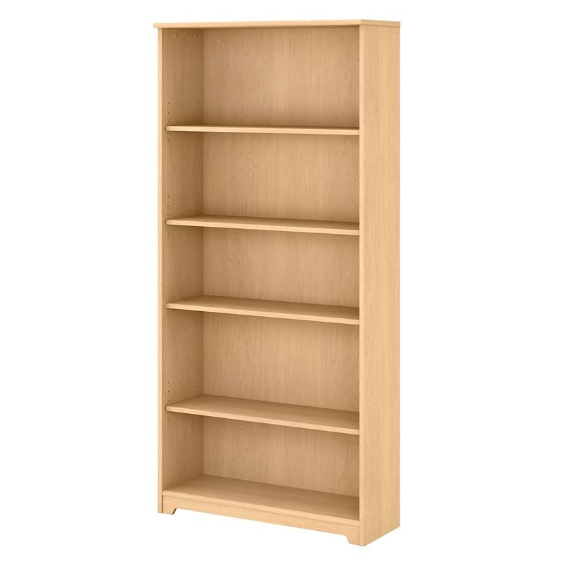 Cabot Tall 5 Shelf Bookcase in Natural Maple - Engineered Wood - WC31666