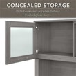 Somerset 72W L Shaped Desk with Hutch & File Cabinet in Gray - Engineered Wood