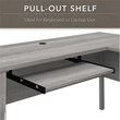 Somerset 72W L Shaped Desk with Hutch & File Cabinet in Gray - Engineered Wood