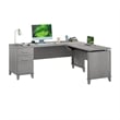 Somerset 72W 3 Position Sit to Stand L Desk in Platinum Gray - Engineered Wood