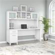 Somerset 72W Office Desk with Drawers and Hutch - Engineered Wood