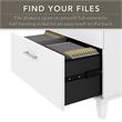 Somerset 72W Office Desk with Hutch and File Cabinet in White - Engineered Wood