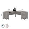 Somerset 72W L Shaped Desk with Storage - Engineered Wood