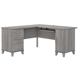 Somerset 60W L Shaped Desk with Storage - Engineered Wood
