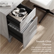 Somerset 72W Office Desk with Drawers in Platinum Gray - Engineered Wood