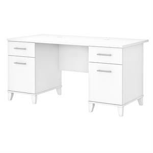 Somerset 60W Office Desk with Drawers - Engineered Wood