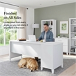 Somerset 72W Office Desk with Drawers in White - Engineered Wood