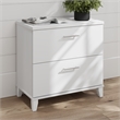 Somerset 2 Drawer Lateral File Cabinet in White - Engineered Wood