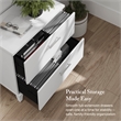 Somerset 2 Drawer Lateral File Cabinet in White - Engineered Wood