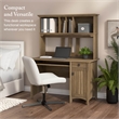 Salinas Small Computer Desk with Hutch in Reclaimed Pine - Engineered Wood