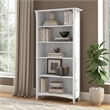 Salinas Tall 5 Shelf Bookcase in Pure White - Engineered Wood