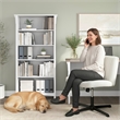 Salinas Tall 5 Shelf Bookcase in Pure White - Engineered Wood