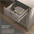 Salinas 60W L Shaped Desk with Storage in Driftwood Gray - Engineered Wood