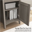 Salinas 60W L Shaped Desk with Storage in Driftwood Gray - Engineered Wood