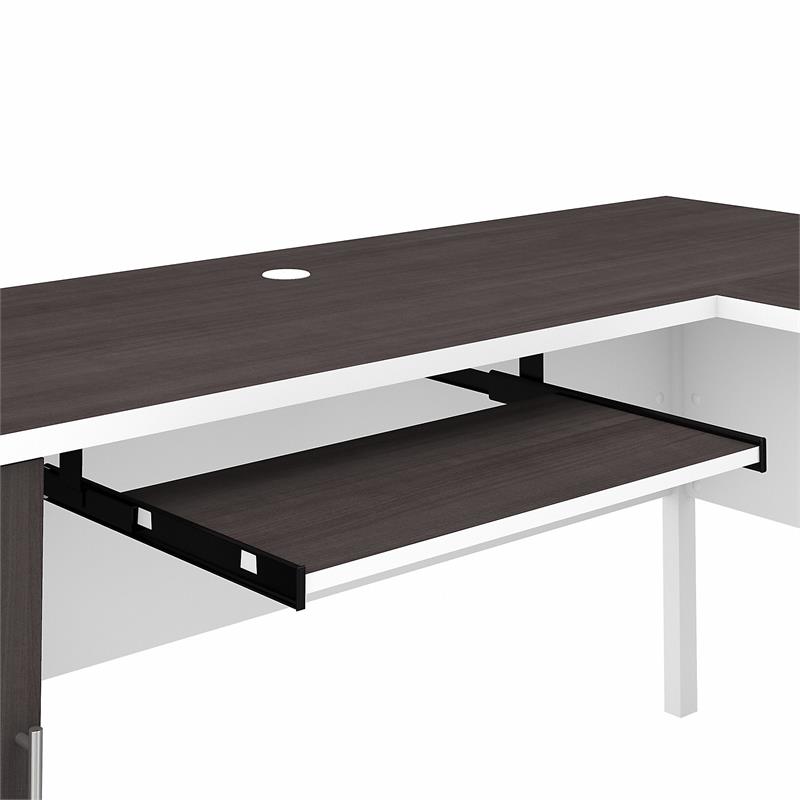 Somerset 72W L Shaped Desk with Hutch - Engineered Wood