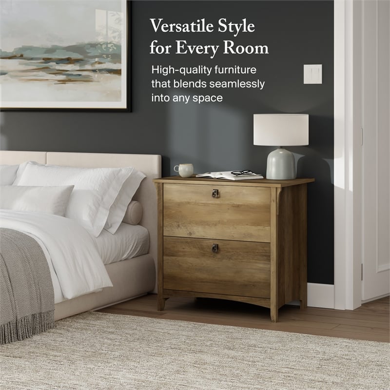 Salinas 2 Drawer Lateral File Cabinet in Reclaimed Pine - Engineered Wood