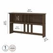 Salinas 60W Hutch for L Shaped Desk in Ash Brown - Engineered Wood