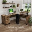Somerset 72W 3 Position Sit to Stand L Desk in Fresh Walnut - Engineered Wood