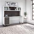 Somerset 72W Office Desk with Drawers and Hutch - Engineered Wood