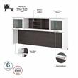 Somerset 72W Office Desk with Drawers and Hutch - Engineered Wood
