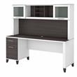 Somerset 72W Office Desk with Drawers and Hutch - Engineered Wood