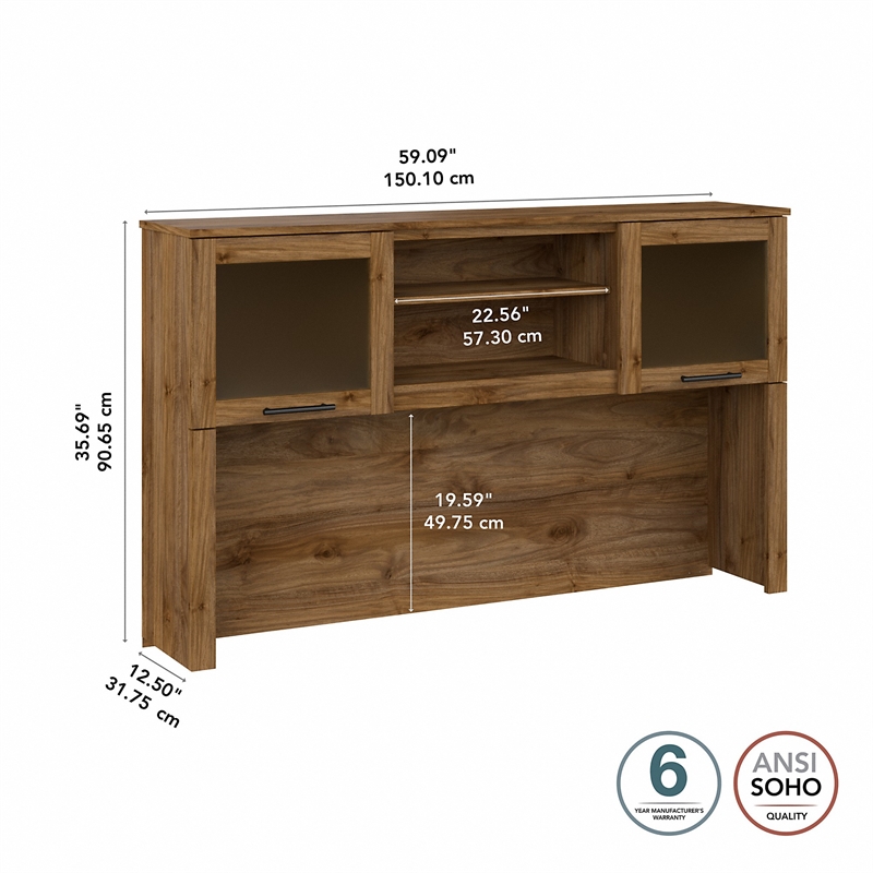 Somerset 60W Desk Hutch - Engineered Wood