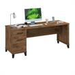 Somerset 72W Office Desk with Drawers in Fresh Walnut - Engineered Wood