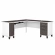 Somerset 72W L Shaped Desk with Storage - Engineered Wood