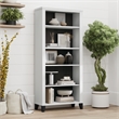 Somerset Tall 5 Shelf Bookcase in White and Storm Gray - Engineered Wood
